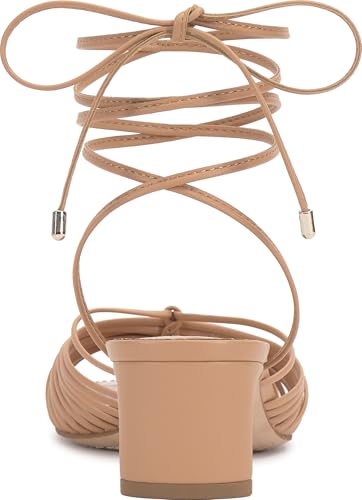 Image of Vince Camuto Lory Ankle Wrap Kitten Heel Sandals | Party Sandals
