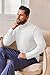 Ekouaer Mens Turtleneck Shirts Ribbed Lightweight Sweater Long Sleeve Casual Pullover Thermal Undershirts White M