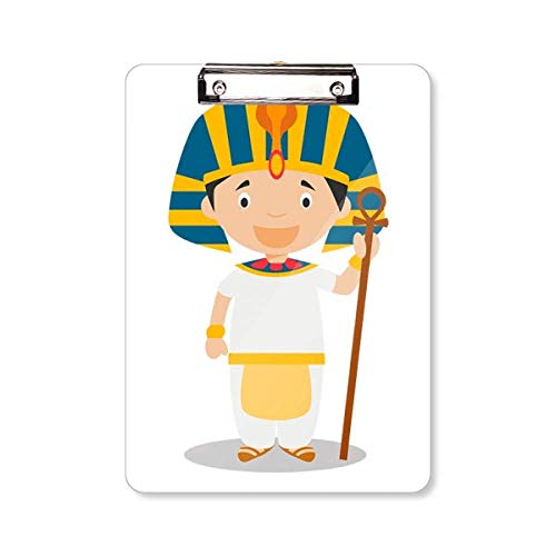 Presse-papiers A4 Égypte jaune au dessin animé avec dossier d'écriture rigide