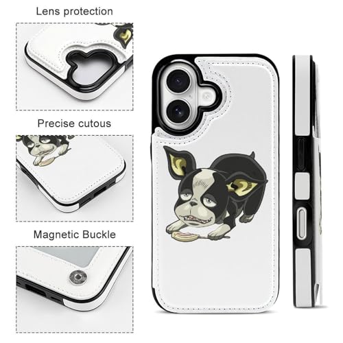 iPhone17用ケース 手帳型 ジョジョの奇妙な冒険 イギー アイフォン17用ケース スマホケース 財布型 PUレザー おしゃれ 背面カード収納 スタンド機能 携帯カバー 耐衝撃 2025年新型