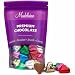 Madelaine Solid Premium Milk Chocolate Mini Hearts Wrapped In Italian Foil (Rainbow, 1 LB)