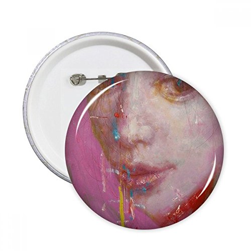 Pins peinture à l'huile bouton rond decoration vetement multicolore accessoire mode XXL DIYthinker
