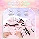Aokitec 92 Stück Dipping Powder Nails Set - Nagelset Gelnägel Starterset mit 20 Farben Dipping Powder Aufbaupuder Dip Liquid Base Nagel Einweichschale Powder Recycling Tools Nagelöl Nagel Zubehör