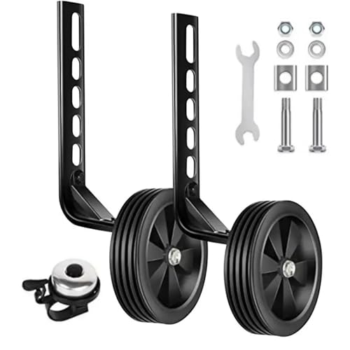 Ruedas auxiliares para bicicleta de 20 pulgadas, ruedas de entrenamiento para bicicletas de 12 a 20 pulgadas, resistentes para tierra (rojo, 1 par) miniatura 3