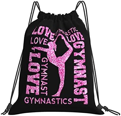 Braytow Gymnastics Drawstring Backpack Gym String Bag Drawstring Sackpack Sport For Womens Mens