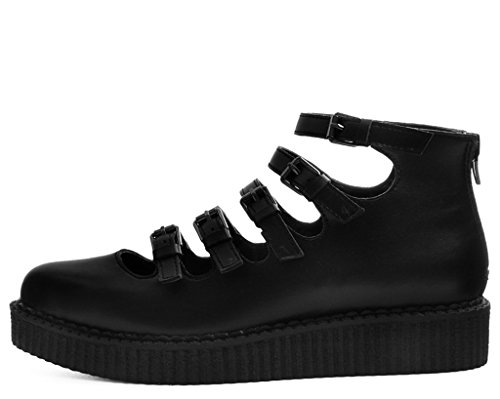 T.U.K Womens Multi-Strap Pointed Mary Jane Creeper4