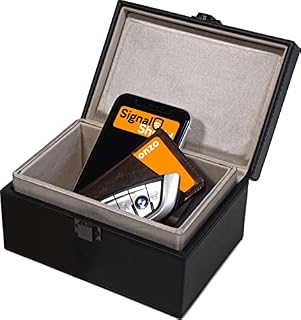 Signal Shield  Large Faraday Box for Car Keys  Up To 10 Key Fobs Safe  RFID, GPS, WiFi and Mobile Phone Data Blocker