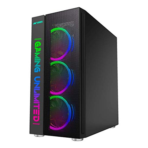 Image of Ant Esports ICE-511 MAX Mid Tower Mesh Computer Case I Gaming Cabinet Supports E-ATX, ATX, Micro-ATX, Mini-ITX MB & Ant Esports Superflow 120 Auto RGB V2 1200 RPM Case Fan /Cooler
