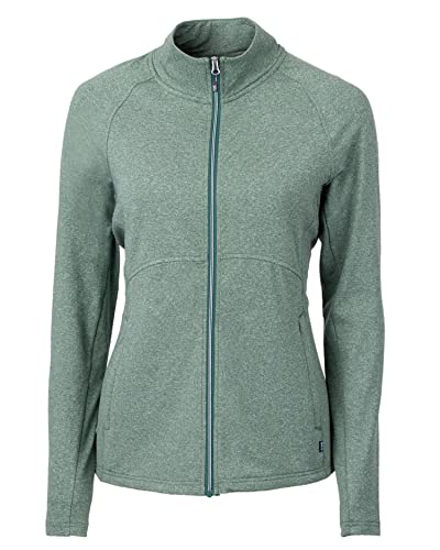 Image of Cutter & Buck Ladies Adapt Eco Knit Heather Recycled Womens Full Zip