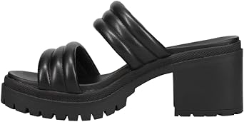 MIA Womens Leelah Platform Block Casual Sandals Casual Mid Heel 2-3 - Black
