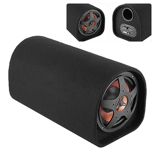 Culnflun 12V Auto Subwoofer Bass Speaker Amplificatore Audio Potente audio di basso per auto Modifica audio ABS in pelle nera 43x25x24cm