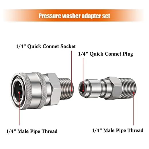 4 Sets of Pressure Washer Quick Connect Fittings