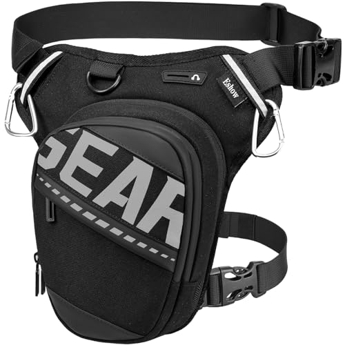 Eshow Marsupio da Gamba Espandibile per Moto, Borsa Cosciale con