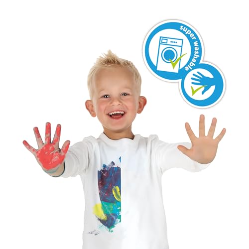 SES Creative 14602 - Dot-Marker mit 6 Ausmalseiten - Punktekunst gestalten - 3 XXL Dot Marker - Große Punkte Machen - Für Kinder Ab 3 Jahren