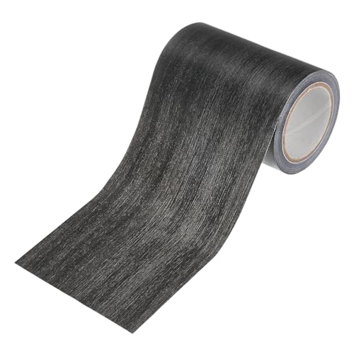 Image of M METERXITY 1-Roll Wood Grain Repair Tape, 3.15in x 15ft Textured Realistic Self-Adhesive Wood Floor Tape Contact Paper for Furniture /Floors /Home [Ebony]