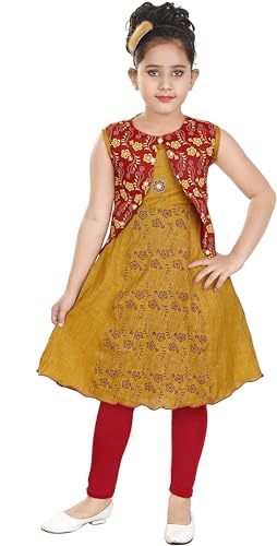 Image of Girls Casual Kurti and Legging Set (G909-P)