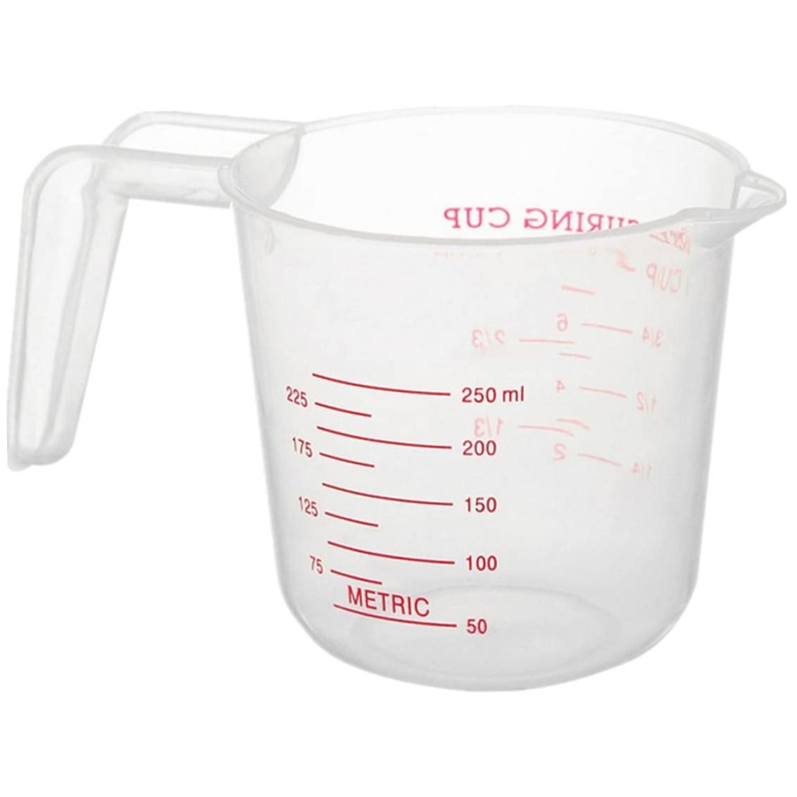 YililayClear Plastic Measuring Jug Cup for Baking Cooking 250ml Measuring Cups for Baking, Jam Maker, Rice Measuring, Pouring jug