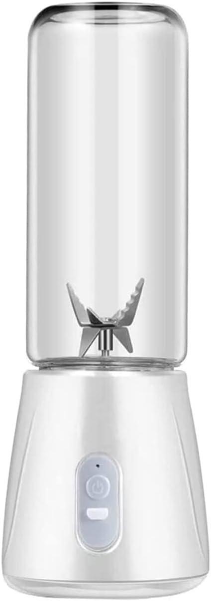 Portable Blender, Personal Blender for Shakes and Smoothies, Mini Blender with 6 Blades, USB Rechargeable, Handheld Blender for Sports, Gym, Travel and Outdoors (Color : White)