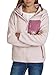 DENIMFY Fleecejacke Damen Regular Fit DFLea Teddyfleece Kapuzenjacke Winterjacke Übergangsjacke Stehkragen, Größe:S, Farben:Light Greyish Rose-Warm Grapeslate Grey