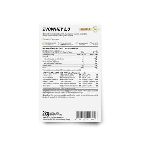 HSN-Evowhey-Protein-Sin-Edulcorantes-Vainilla-2Kg-67-Tomas-por-Envase-Concentrado-de-Proteina-de-Suero-100-Whey-Protein-Concentrate-No-GMO-Vegetariano-Sin-Gluten-ni-Soja