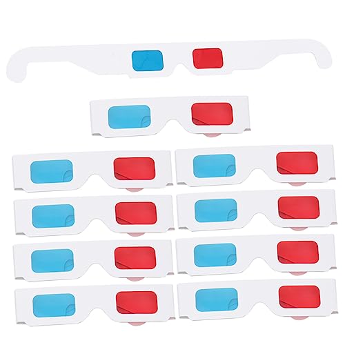 HOMSFOU 50pezzi Pz Occhiali Stile Anaglifico Per Film e Video Occhiali Per Casa e Cinema Adatti Per Visualizzare e Foto Anaglifiche