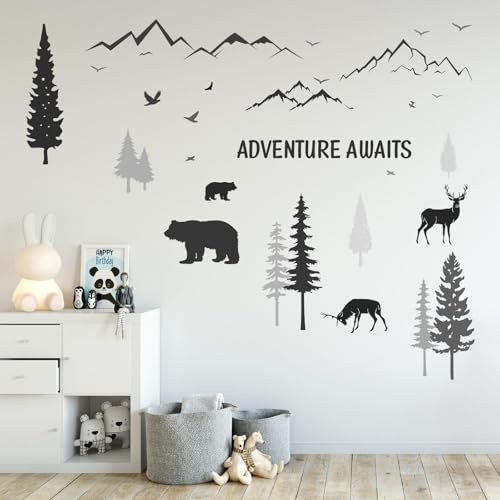 Vinilos Decorativos Bosque para Pared 3 Hojas 12x35 pulg miniatura 4