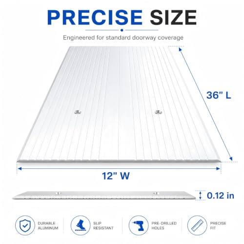 Image of Zonon 2 Pcs Aluminum Door Threshold 12 inch x 36 inch Anti-Slip Threshold Strip