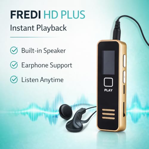 Image of FREDI HD PLUS Voice Recorder Device Digital Voice Recorder 32GB Support Portable Audio Recorder USB with Speaker One Button Recording for Meetings Lectures Interviews