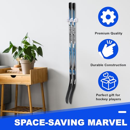 image for Yousoontic Hockey Stick Holder Wall Mount, 1-6 Stick Capacity, Ice and