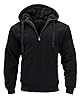 Butygity Sherpa Lined Hoodies for Men Heavyweight Full Zip Up Sweatshirt Thick Fleece Jackets Winter Warm Coats, Black, 4XL #4