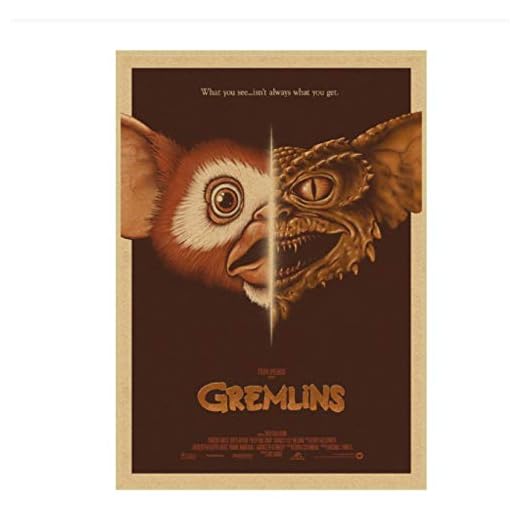 DPFRY Cuadro En Lienzo Fantasía Película De Terror Gremlins Póster E Impresión Estilo Retro Arte Decorativo De Pared Pegatinas Carteles para El Hogar Kz882Xw 40X60Cm Sin Marco