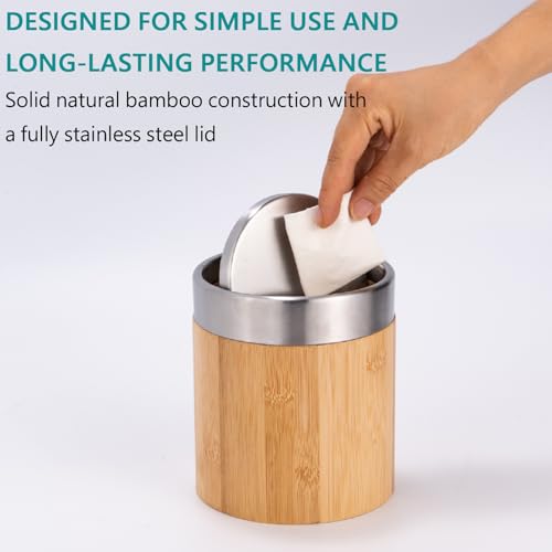 Poubelle de Table Compacte 1,3L Anti Odeur avec Sacs Dédiés pour Coiffeuse - 4