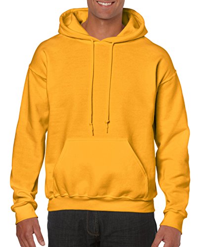 Sweat à capuche Gildan pour homme en coton mélangé doré taille M