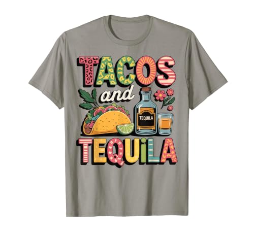 Tacos and Tequila T-Shirt, Men, Slate Grey, 3X-Large