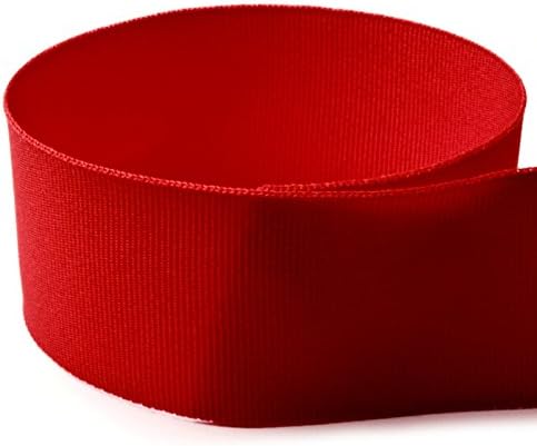 USA | American Made 1-3/8" Red Solid Grosgrain Ribbon - 100 Yards - (Multiple Widths & Yardages Available)