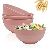 Numkey 60 oz [Set Of 4] Wheat straw bowls, Salad bowls, Large cereal bowls, Soup bowls, Unbreakable,
