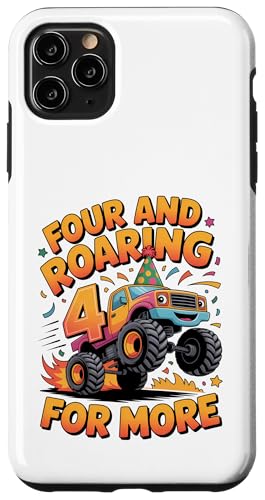 Four and Roaring for More Funny 4th Birthday�g���b�N �X�}�z�P�[�X iPhone 11 Pro Max �p
