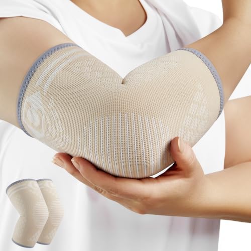 CAMBIVO Ellenbogenbandage x2, Tennisarm Bandage für Damen Herren, Kompression Bandage Ellenbogen geeignet Arthritis, Sehnenentzündung, Ellenbogenschoner für Sport, Golferarm und Te