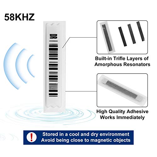 Leagerous SOFTTAG-MC-5K 5000 Pcs 58Khz Am Security Tags Soft Labels Compatible thumb #2