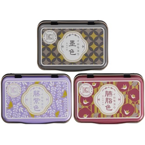 【創業100周年記念カラー3色セット】シャチハタ いろもよう 1925 インク スタンプパッド 墨色 藤紫色 臙脂色 【創業100周年記念カラー3色セット】シャチハタ いろもよう 1925 インク スタンプパッド 墨色 藤紫色 臙脂色