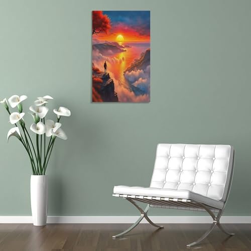 Tableau impression sur toile coucher de soleil de haute précision 60x90cm - 5