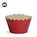 Koyal Wholesale Red Cupcake Wrappers Glitter Cupcake Liners for Christmas, Graduations, & Parties, Decorative Glitter Red Baking Cups and Cupcake Holders for Dessert Tables & Holiday Events, Set of 50