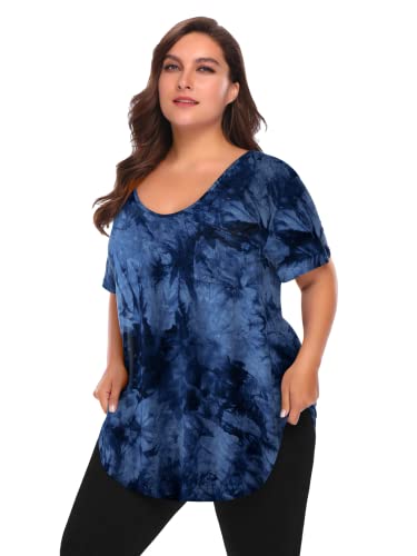 Image of BELAROI Women Plus Size Tops V-Neck Tunics Shirts