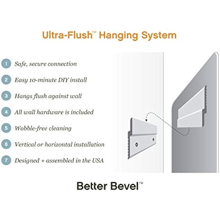 Better Bevel Wall Mirror | Bathroom Vanity Mirror | Black Metal Frame | 20 x 30 Rectangle