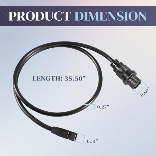 Image of 1852088 MKR-MI-1 Adapter Cable fit for Humminbird Helix 15 12 10 9 8 Fish Finders, Replace for Helix Built-in MEGA Down Imaging Adapter Cable, 30-Inch