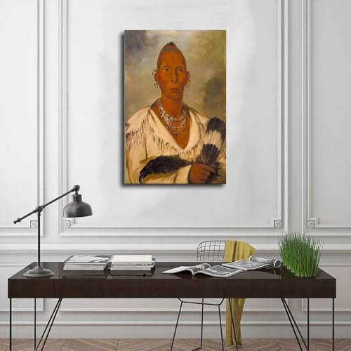 Impression sur toile Chef Black Hawk, portrait vibrant d'histoire - 3