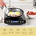 PrimaCook Hot Plate - Portable Induction Cooktop - Countertop Single Burner - Safe, Fast Heating for Gourmet Cooking - Sleek Design with Touch Controls - Energy Efficient Home Food Preparation (Black)