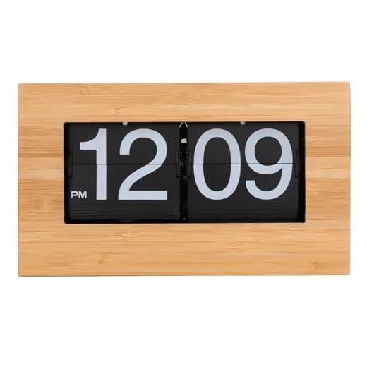 Retro Clock Auto Flip Clock Vintage Digital Large Number Flip Down Clock Desk Table Clock for Home Living Room Office (Black Background)