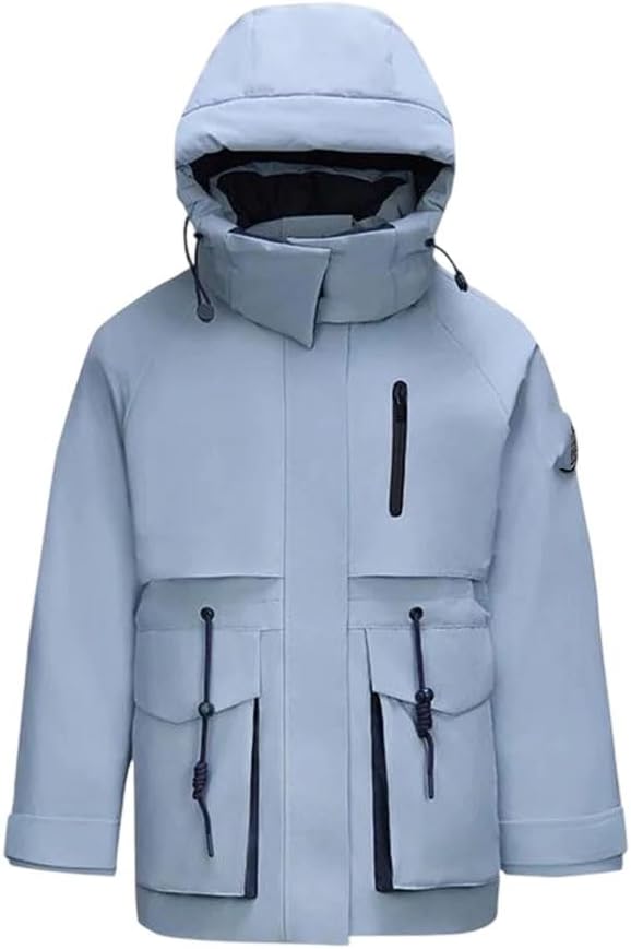 Women’s Mid Length Down Jacket Hooded Thick Warm Winter Coat Fashion Outerwear Casual Style