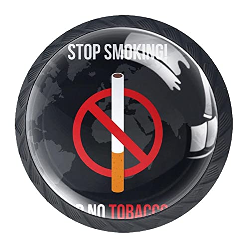 BestIdeas 4 pomos redondos para cajones de 30 mm, con asas de fondo oscuro sin tabaco, impresiones utilizadas para dormitorio, aparador, armario, puerta de cocina